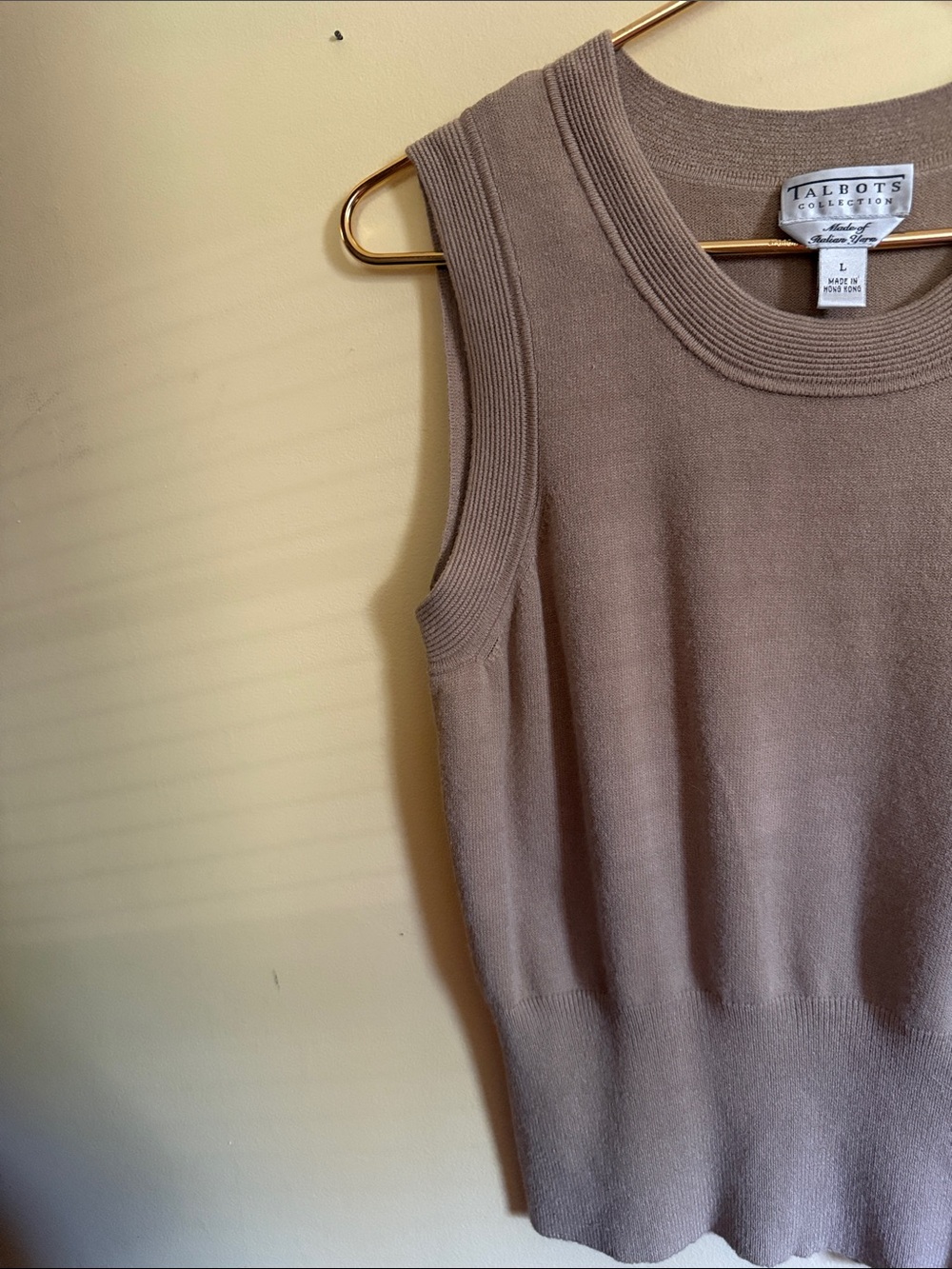 Talbots Tan Tank & Cardigan - Picture 5 of 11